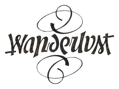 Wanderlust Ambigram ambigram lettering script typography