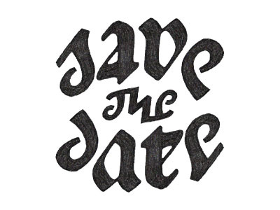 Save The Date Ambigram