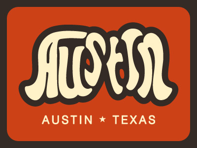Austin Texas Perceptual Shift flip font illusion lettering text typography words