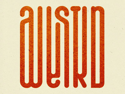 Austin Weird font illusion lettering text typography words