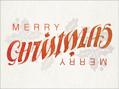 Christmas Ambigram ambigram typography lettering text font words illusion flip turn rotate