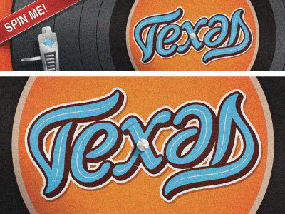 Texas Ambigram ambigram font illusion lettering record rotate spin texas text turn typography
