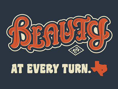 Beauty Ambigram austin font letters quote script texas type words writing