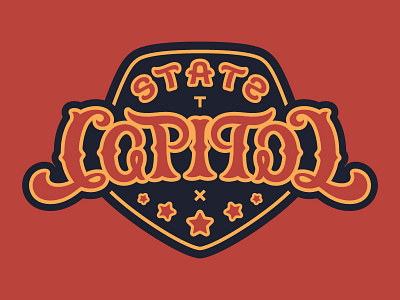 State Capitol Reflection Ambigram illusion letters optical script type typography words
