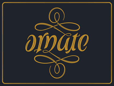 Ornate Ambigram illusion letters optical script type typography words
