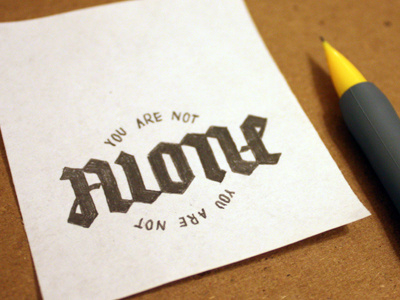 Alone Ambigram ambigram lettering typography