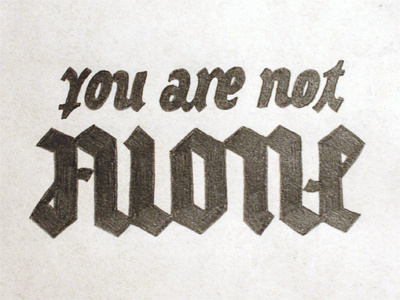 Alone Ambigram ambigram lettering script typography