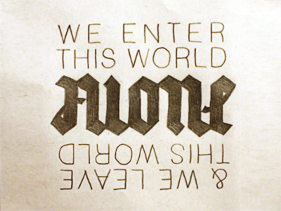 Alone Ambigram ambigram lettering typography