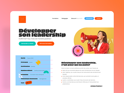 Online courses branding clean colorful design system flat funky geometric geometry landing page minimal table ui ux design webdesign