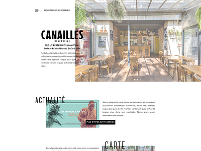 Canailles Belleville bar cafe clean home page minimal restaurant