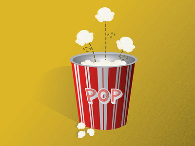 POP design drawing graphic design illo illustration illustrator popcorn