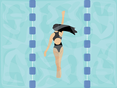 Just keep going design drawing graphic design illo illustration illustrator pool swim swimmer swimming swimming pool