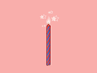 Celebrate the Red, White, and Blue candle design drawing graphic design illo illustration illustrator independence day july 4th line