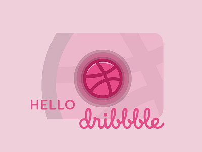 Hello Dribbble! debut dribbble first shot invite logo