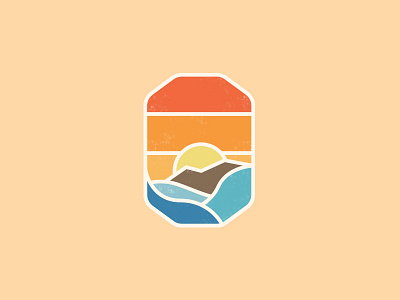 Island brand branding flat horvathdesigns icon island logo thick lines waves