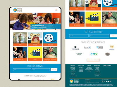 Children's Film Festival website redesign design graphic design web design