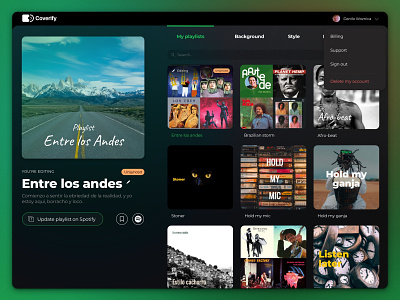 Coverify V2 - Design Spotify playlist covers artwork cover cover artwork music music app music player spotify spotify cover ui