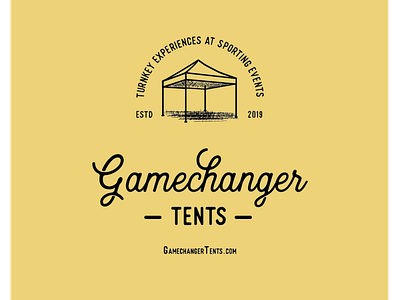 Logo Concept - Gamechanger Tents branding design illustration logo typography vector