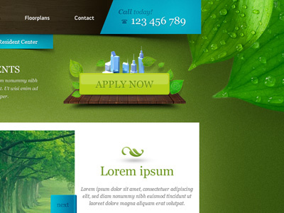 Green Apartments webdesign