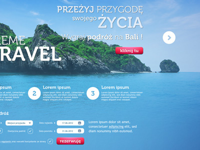 Travel agency webdesign