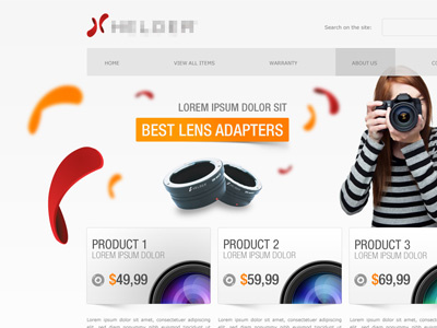 Lens Adapters webdesign