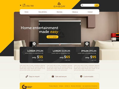 Home entertainment 2 webdesign