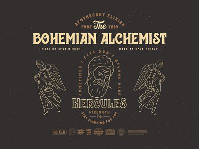 Bohemian Alchemist Font & Badges