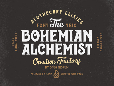 Bohemian Alchemist Font & Badges