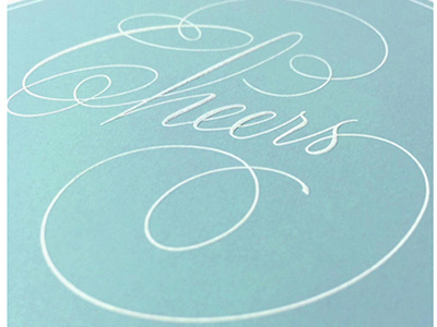 Cheers calligraphy craneco hand lettered