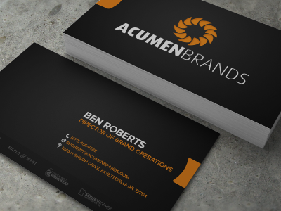 Acumen Brands Cards V2 business cards graphic design