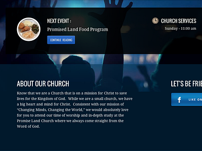 Promise Land Church uiux web design wordpress