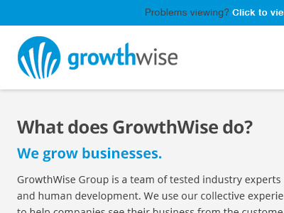 GrowthWise Welcome Email