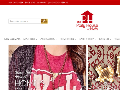 The Party House of NWA ecommerce uiux web design wordpress