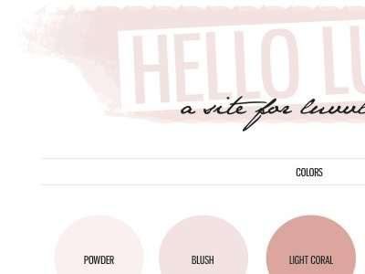 Hello Luvvly Blog Header color palette graphic design logo design