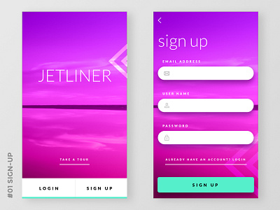 Daily UI #001 Sign up dailyui mobile sign up splash uiux user interface