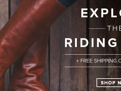 Riding Boots CTA campaign design email marketing