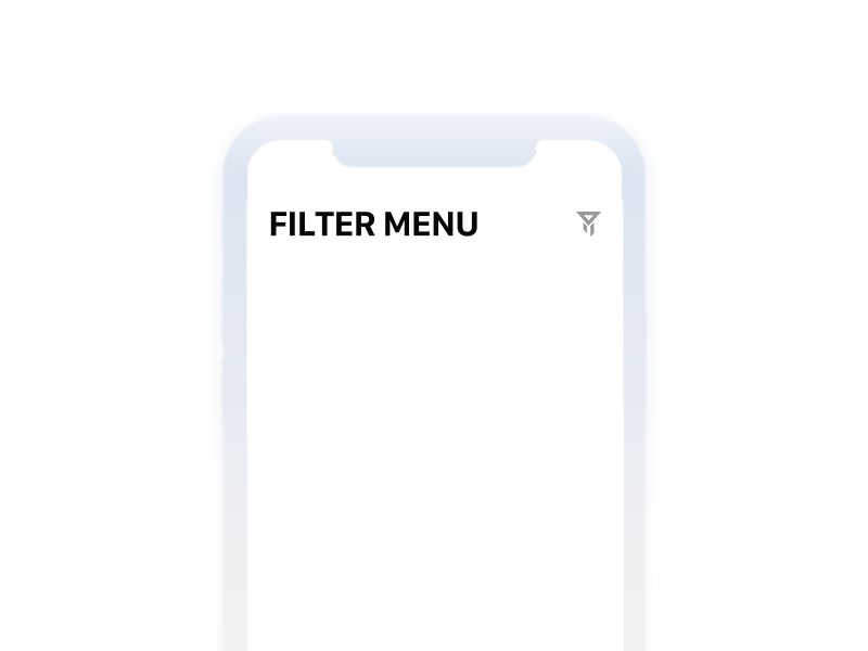 Nfilter menu app design fuse gif illustration melting ball mobile ui ux