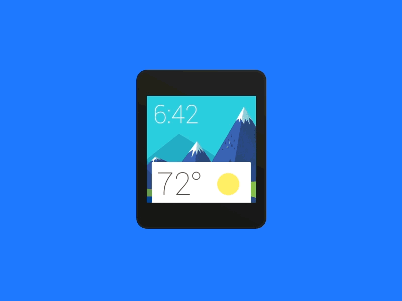 Android Wear after effects android wear animation flat gif google illustration interaction material design