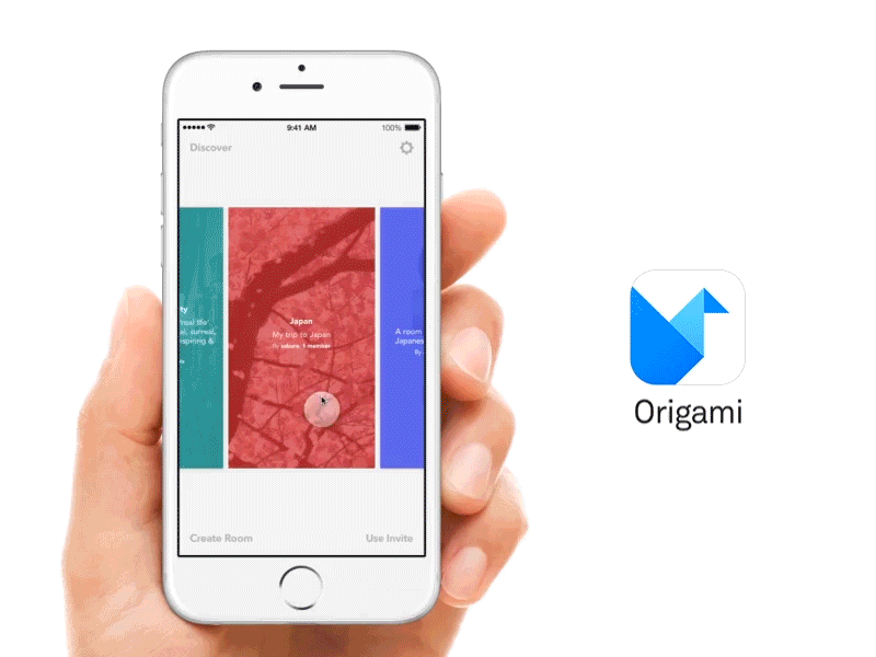 Facebook Rooms with Origami animation facebook ios origami prototyping pull to close quartz composer