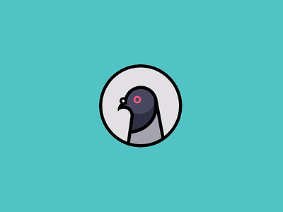 Pigeon avatar bird flat icon illlustration nyc pigeon