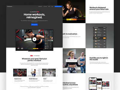 Classpass Live Web classpass design fitness hero landing page layout live video web web design