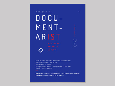 Documentarist documentarist festival grid istanbul poster turkey typography