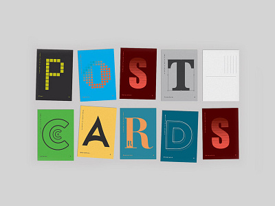 Postcards postcard typography