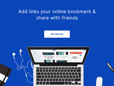 Pulo blue bookmark collaborator link ui website