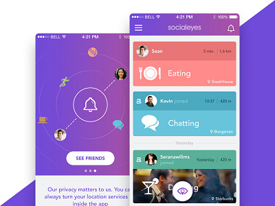 Socialeyes app chat message mobile moment mood now platform service social socialeyes