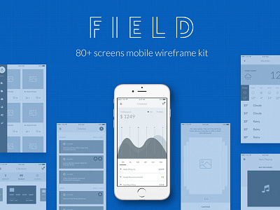 Field Mobile Wireframe Kit kit mobile ui ux wireframe