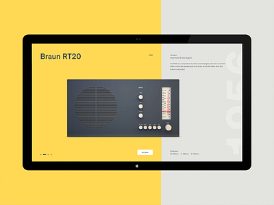 Braun R20 braun concept dieter rams minimal radio ui ux website