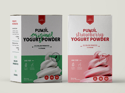 Yogurt Powder Package Design box design branding design packagedesign visual