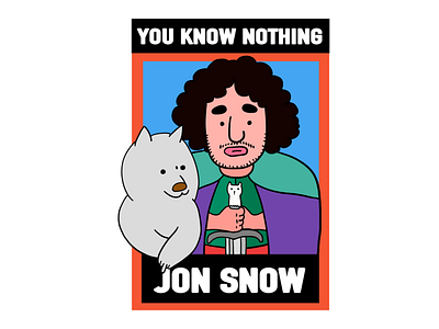 Game of Thrones-Jon Snow 2d art cartoon character creative design digital graffiti graphic illustration