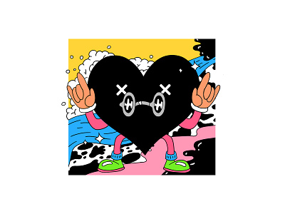 Love is Love-fun 2d art character creative design digital flat graffiti graphic heart illustration